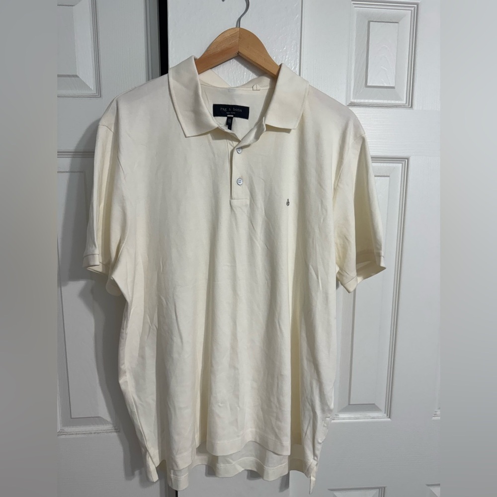 rag & bone Off-White Polo Shirt